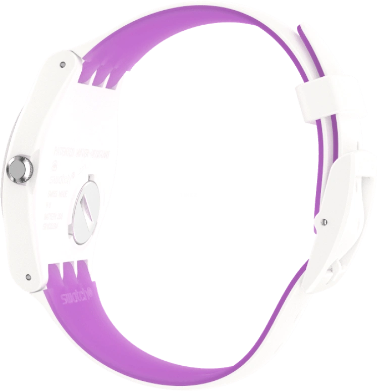 Swatch,Originals 41mm,41mm,Plastic,White,Sapphire,Crystal Glass,SUOW173