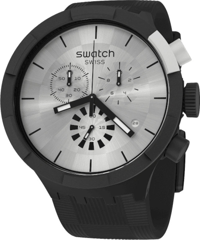 Swatch,THE BOLD 47mm,47mm,Plastic,Sapphire,Crystal Glass,SB02B404