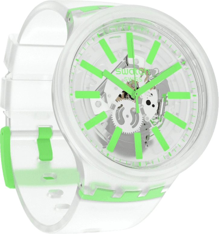 Swatch,THE BOLD 47mm,47mm,Plastic,White,SO27E104