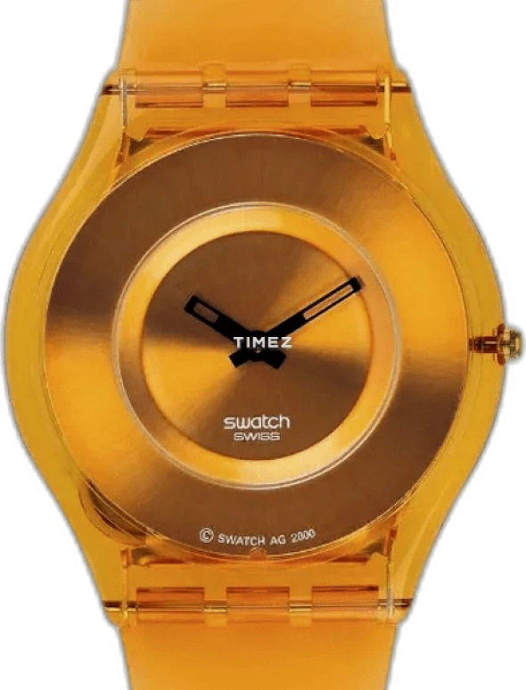 Swatch,SKIN 39mm,39mm,Aluminium,Gold,Quartz,Tonneau,SFJ101
