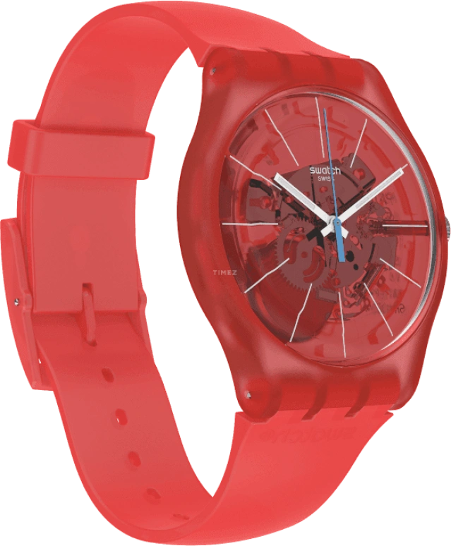 Swatch,Originals 41mm,41mm,Plastic,Red,SUOO105
