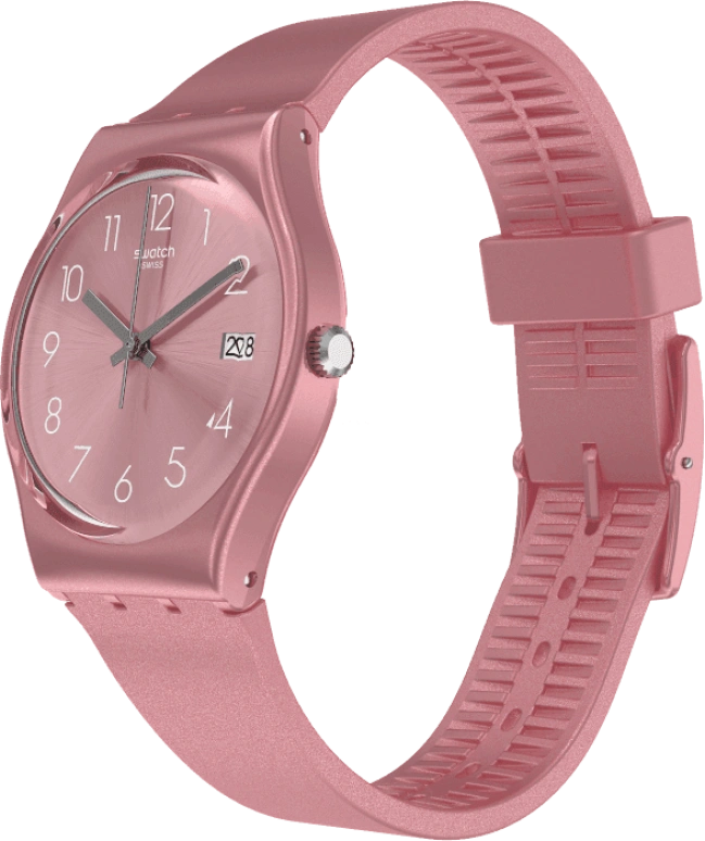 Swatch,Originals 34mm,34mm,Plastic,Pink,Sapphire,Crystal Glass,GP404
