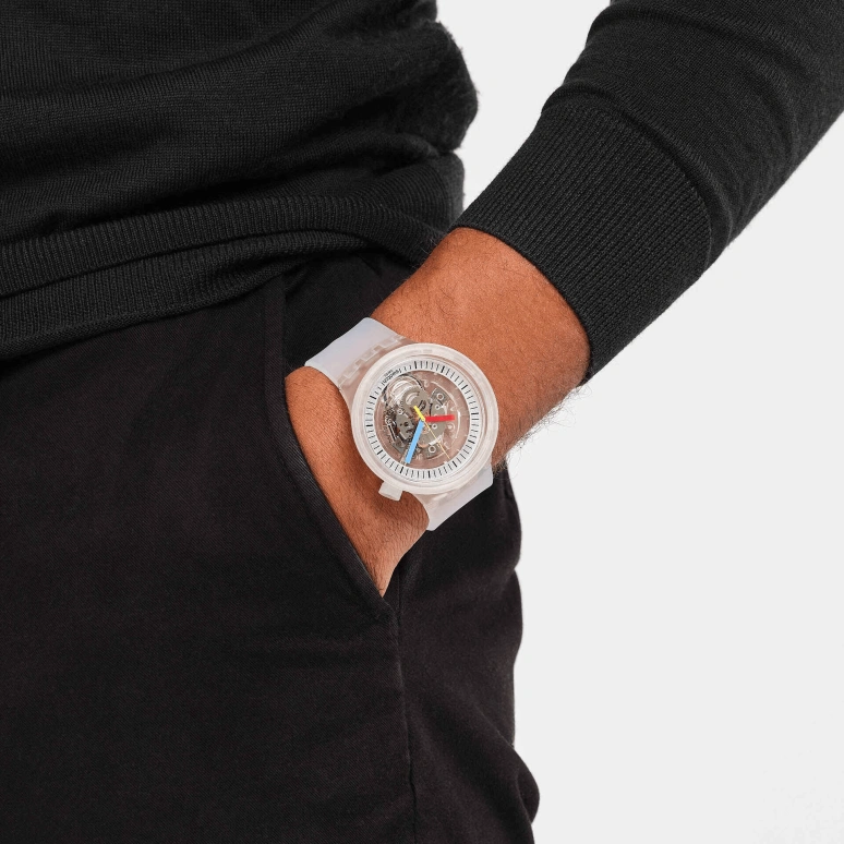 Swatch,CLEAR 47mm,47mm,Open,SB01K100