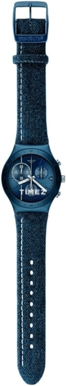 Swatch,DENIM 40mm,40mm,Aluminium,Blue,Quartz,Chronograph,Day,YCN4008