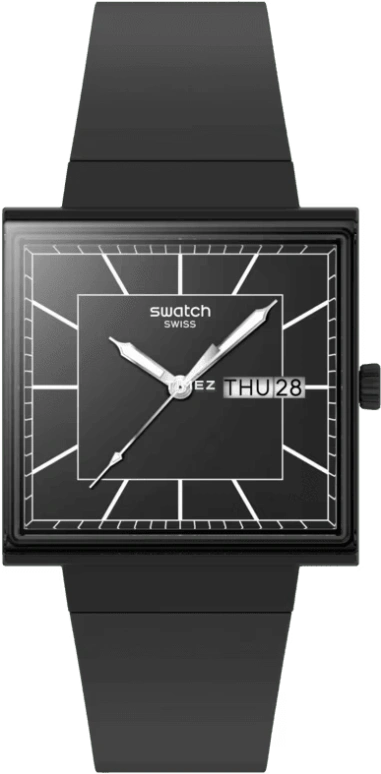 Swatch,Originals 41.80mm,41.80mm,Bioceramic,Black,Quartz,Date,Day,SO34B701