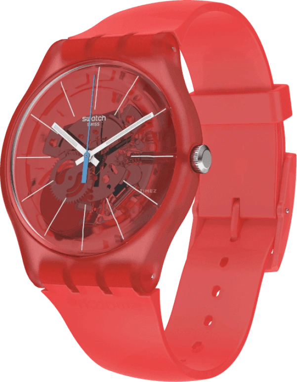 Swatch,Originals 41mm,41mm,Plastic,Red,SUOO105