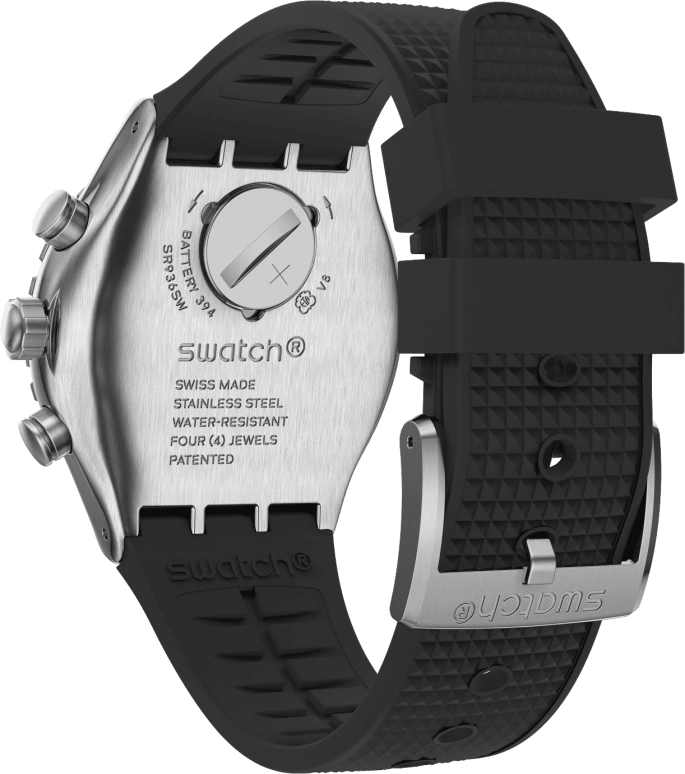 Swatch,IRONY 43mm,43mm,Stainless Steel,Black,YVS487