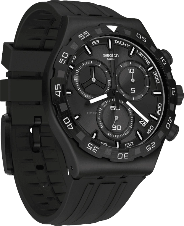 Swatch,IRONY 43x49mm,43x49mm,Black,YVB409