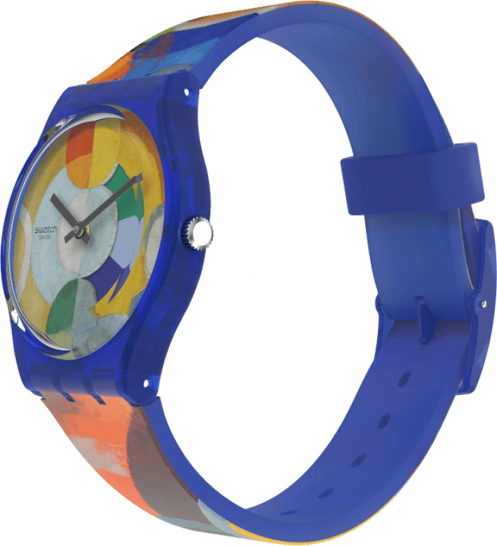 Swatch,Originals 34mm,34mm,Plastic,Multi-Color,Quartz,Sapphire,Crystal Glass,Round,GZ712