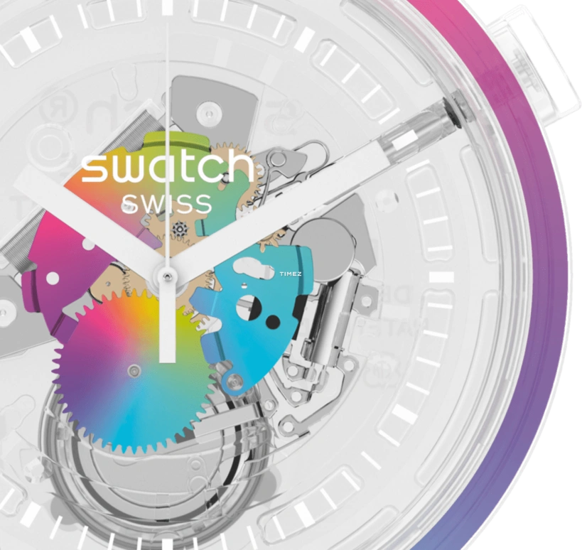 Swatch,THE BOLD 47mm,47mm,Plastic,Transparent,Quartz,Round,SO27E107
