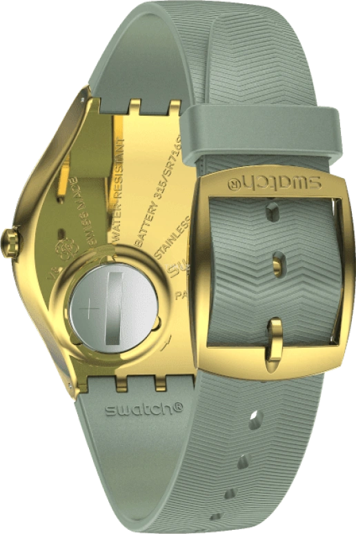 Swatch,SKIN 38mm,38mm,Gold,Closed,SYXG113