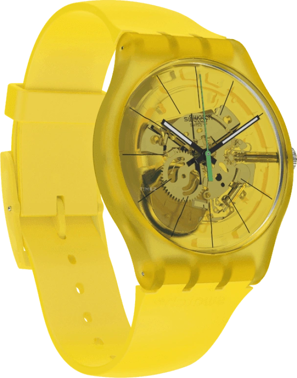 Swatch,Originals 41x47.40mm,41x47.40mm,Plastic,Yellow,SUOJ108