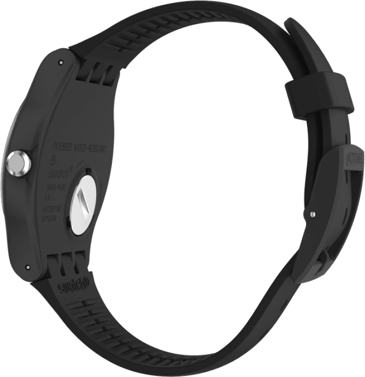 Swatch,Originals 41mm,41mm,Plastic,Black,Sapphire,Crystal Glass,Closed,SUOB732