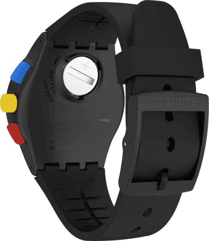Swatch,Originals 42mm,42mm,Plastic,Black,SUSB416