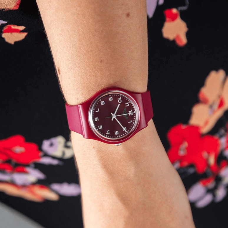 Swatch,Originals 34mm,34mm,Bioceramic,Red,Closed,SO28R103