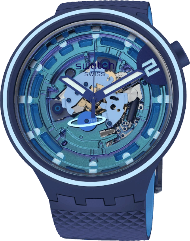 Swatch,Other 47mm,47mm,Sapphire,Crystal Glass,SB01N101