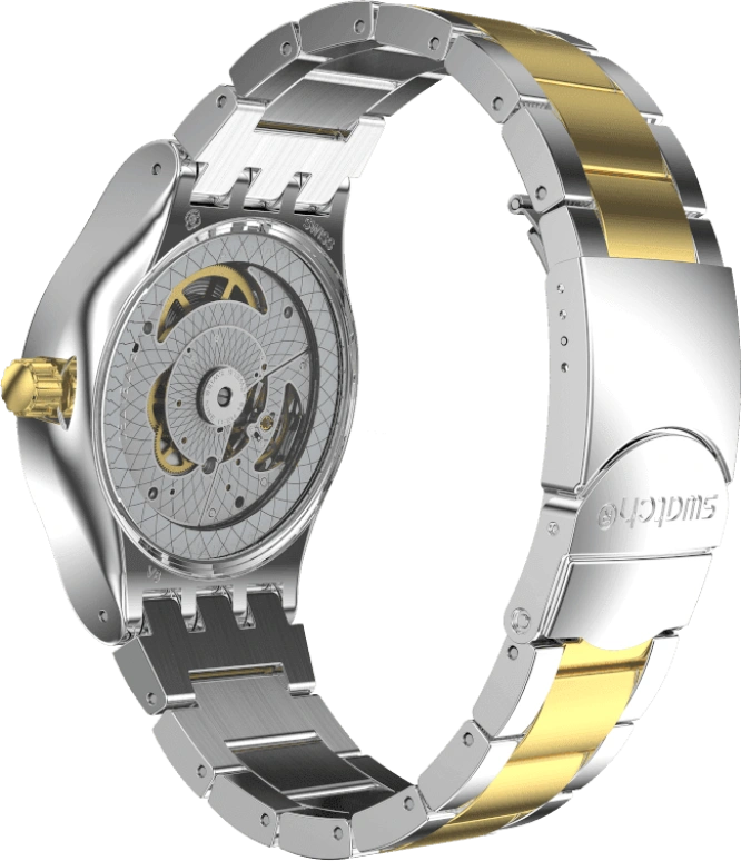 Swatch,IRONY 42mm,42mm,Gold,Open,YIS429G
