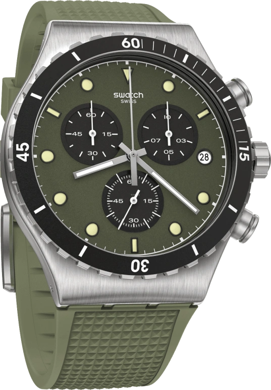 Swatch,IRONY 43mm,43mm,Stainless Steel,Green,YVS488