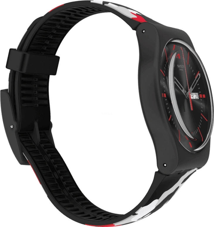 Swatch,Originals 41mm,41mm,Plastic,Black,SUOB714C