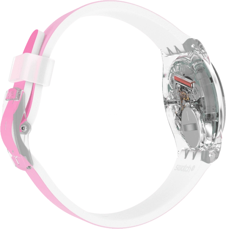 Swatch,Originals 34mm,34mm,Plastic,Pink,Sapphire,Crystal Glass,GE719