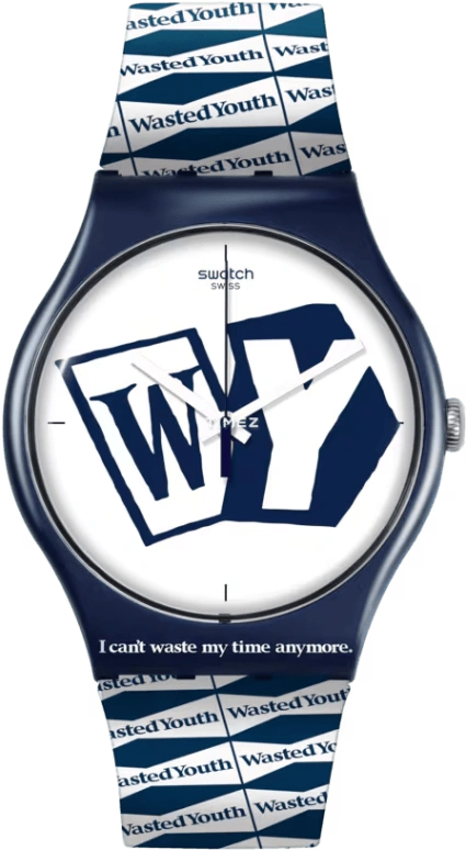 Swatch,Originals 41mm,41mm,Bio-sourced,Blue,White,Quartz,Round,Blue,SO29Z141