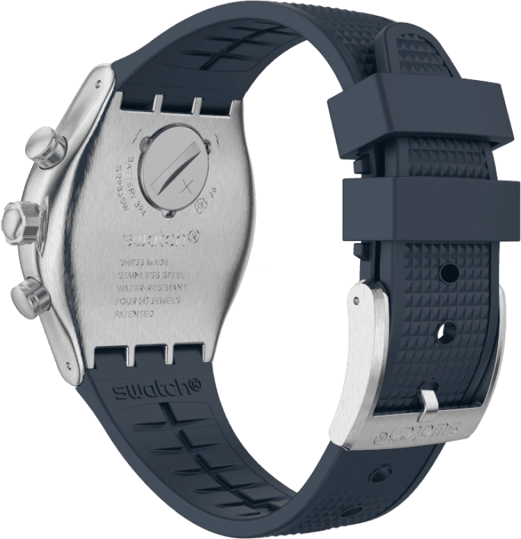Swatch,IRONY 43mm,43mm,Stainless Steel,Blue,YVS454