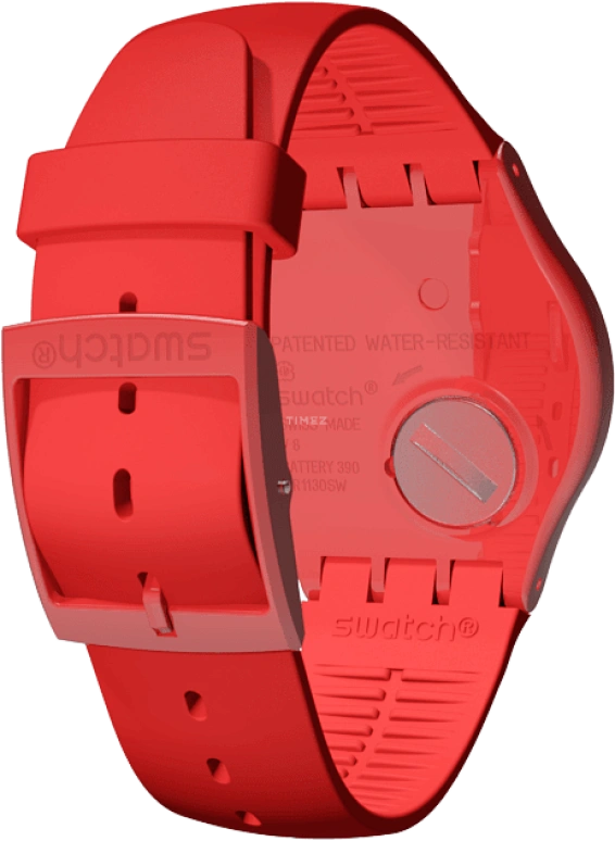 Swatch,Originals 41mm,41mm,Plastic,Red,SUOR106
