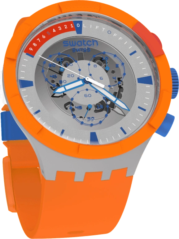 Swatch,THE BOLD 47mm,47mm,Bioceramic,Ceramic,Sapphire,Crystal Glass,SB04Z401
