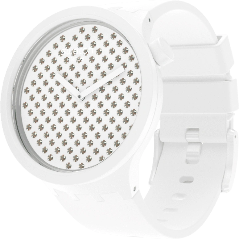 Swatch,THE BOLD 47mm,47mm,Plastic,White,SO27Z106