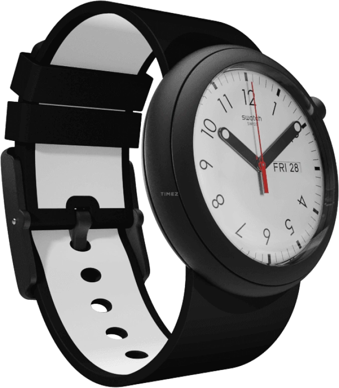 Swatch,Originals 45mm,45mm,Plastic,White,PNB700