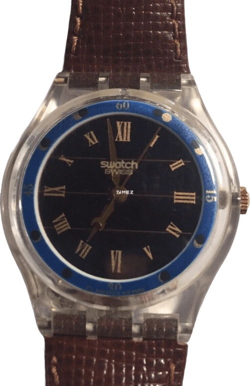 Swatch,Other ,Plastic,Black,Quartz,Sapphire,Tonneau,SRK101