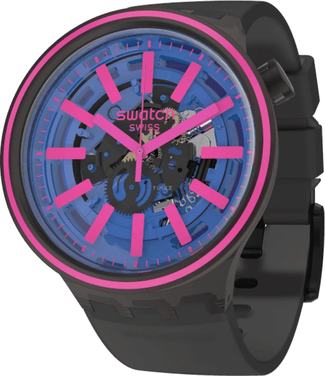 Swatch,THE BOLD 47mm,47mm,Plastic,Blue,SO27B111