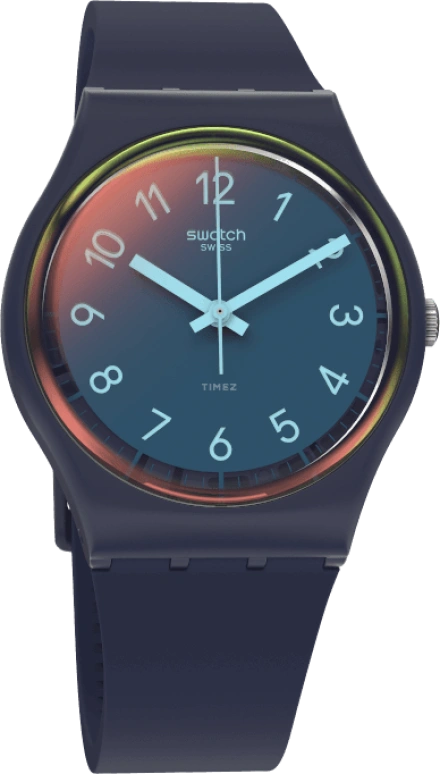 Swatch,Originals 34mm,34mm,Plastic,Blue,Closed,GN274