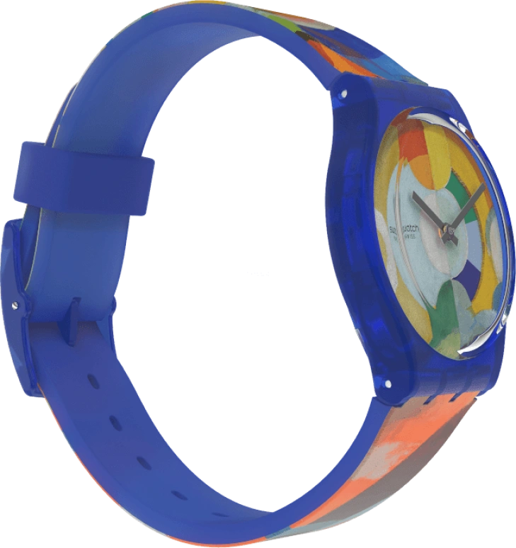 Swatch,Originals 34mm,34mm,Plastic,Multi-Color,Quartz,Sapphire,Crystal Glass,Round,GZ712