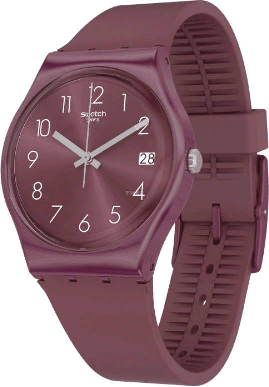 Swatch,Originals 34mm,34mm,Plastic,Purple Red,Closed,GR405