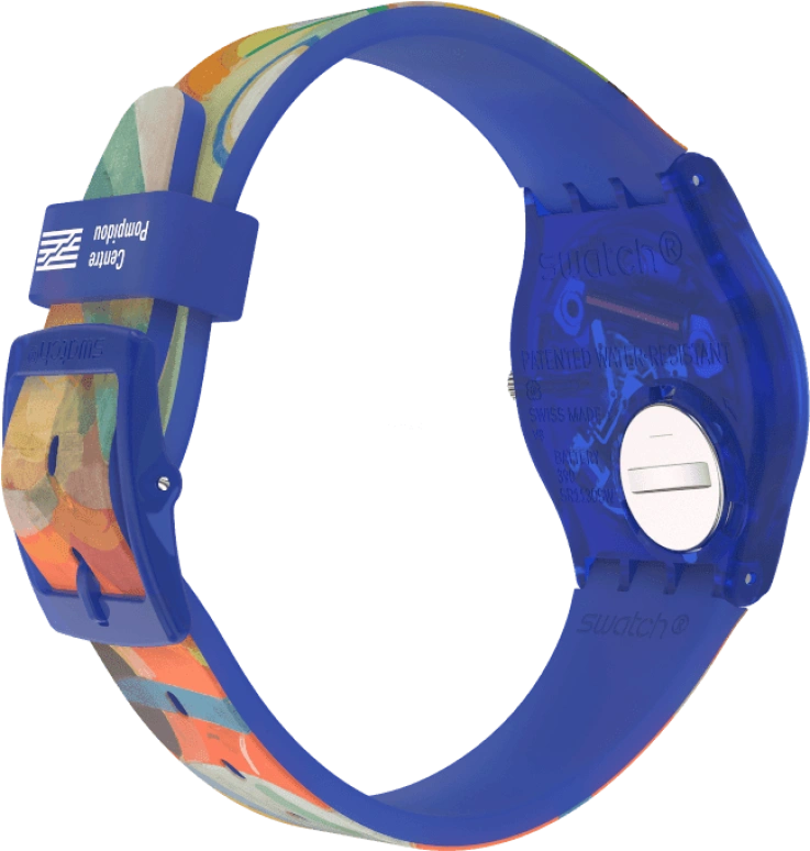 Swatch,Originals 34mm,34mm,Plastic,Multi-Color,Quartz,Sapphire,Crystal Glass,Round,GZ712