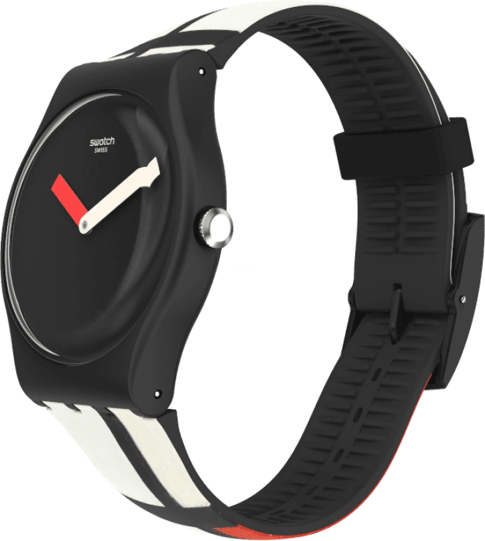 Swatch,Originals 41mm,41mm,Plastic,Black,Quartz,Sapphire,Crystal Glass,Round,SUOZ344