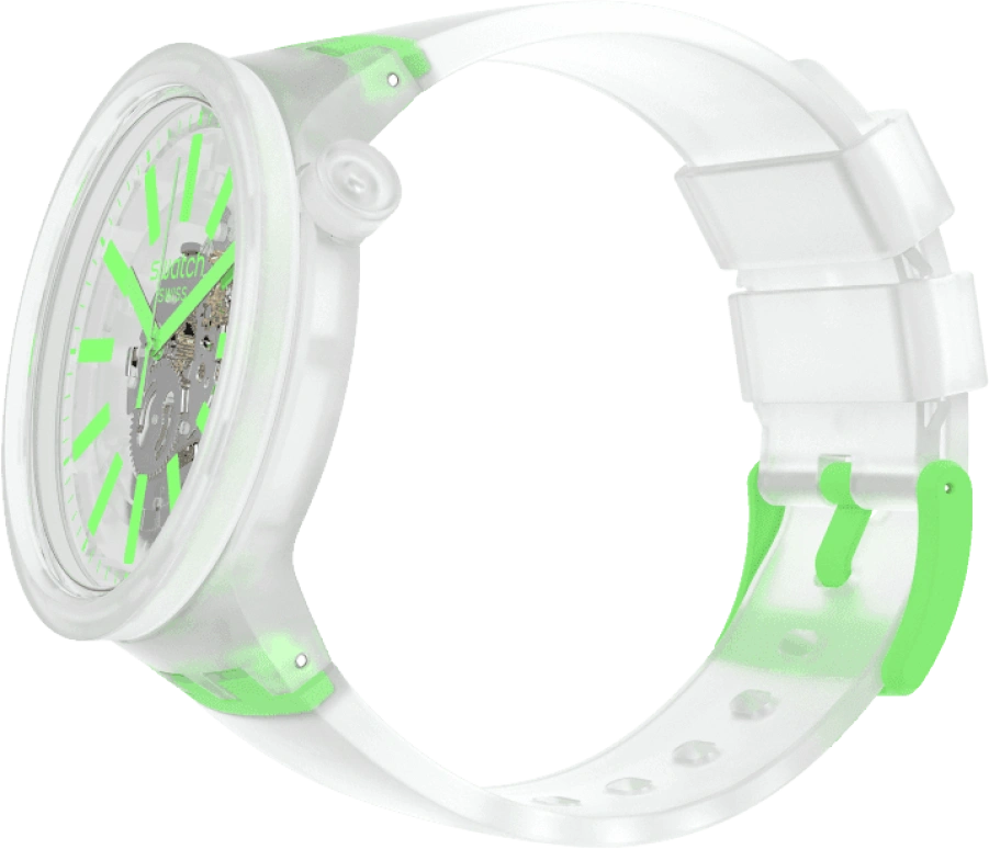 Swatch,THE BOLD 47mm,47mm,Plastic,White,SO27E104