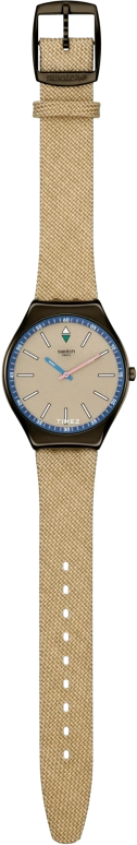 Swatch,Other 38mm,38mm,Stainless Steel,Cream,Quartz,Round,Black,SYXM100