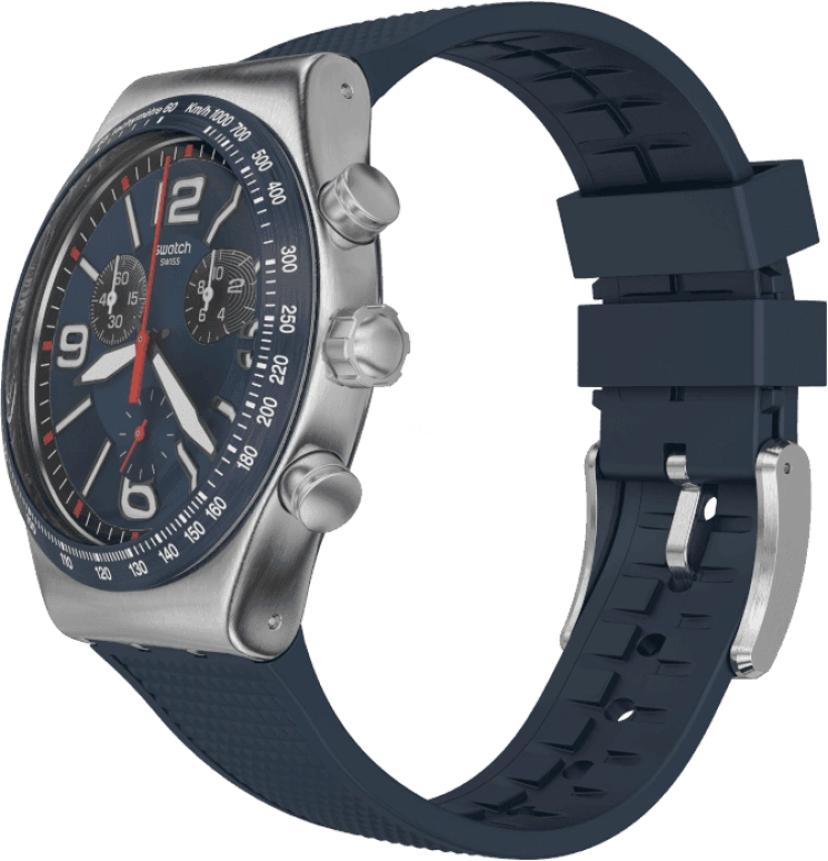 Swatch,IRONY 43mm,43mm,Stainless Steel,Blue,YVS454
