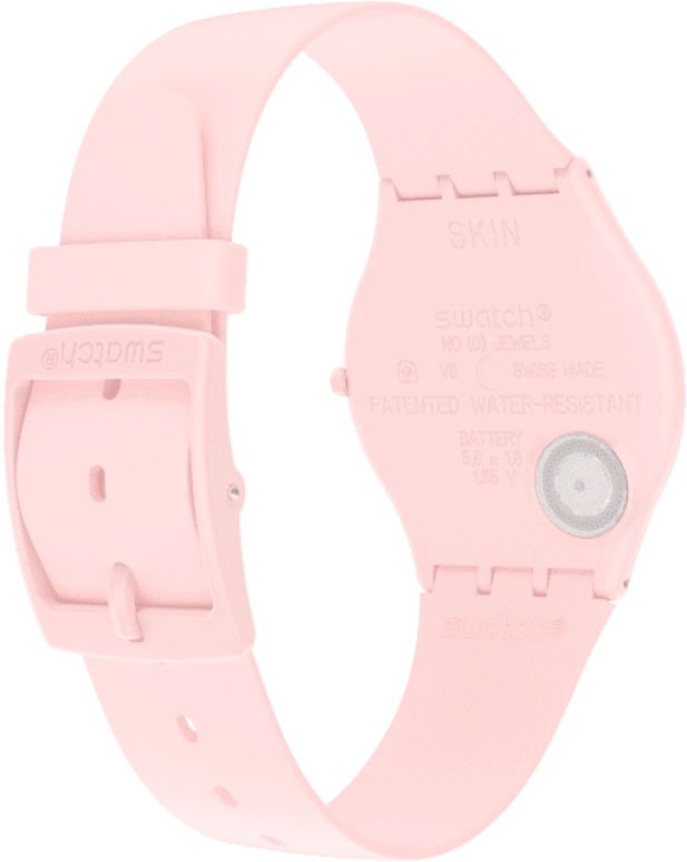 Swatch,SKIN 34mm,34mm,Ceramic,Pink,Closed,SS09P100