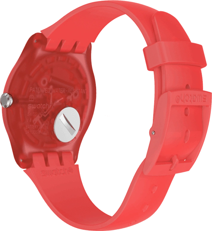 Swatch,Originals 41mm,41mm,Plastic,Red,SUOO105