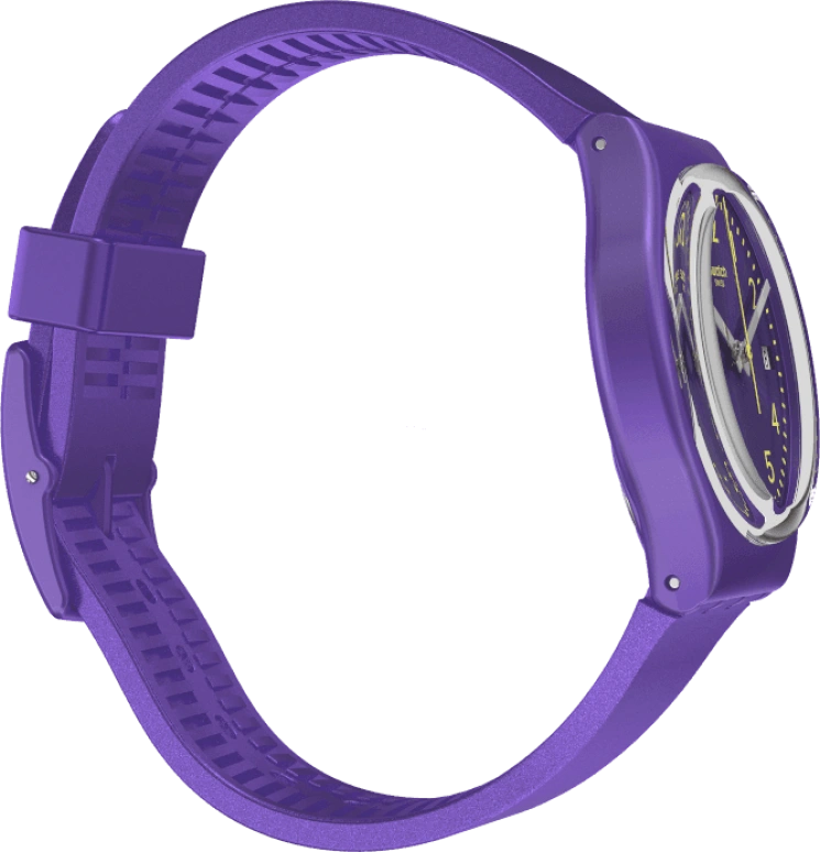Swatch,Originals 34mm,34mm,Plastic,Purple,GV402