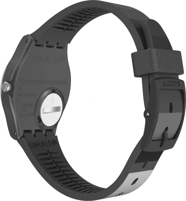 Swatch,Originals 34mm,34mm,Plastic,Black,Quartz,Round,GB430