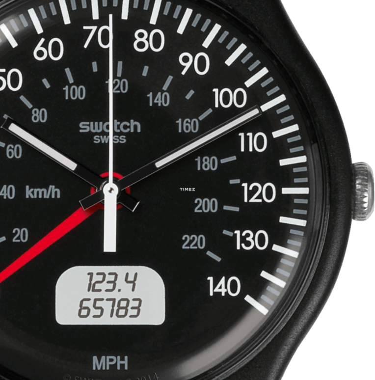 Swatch,Other 41mm,41mm,Plastic,Black,Quartz,Tonneau,SUOB117