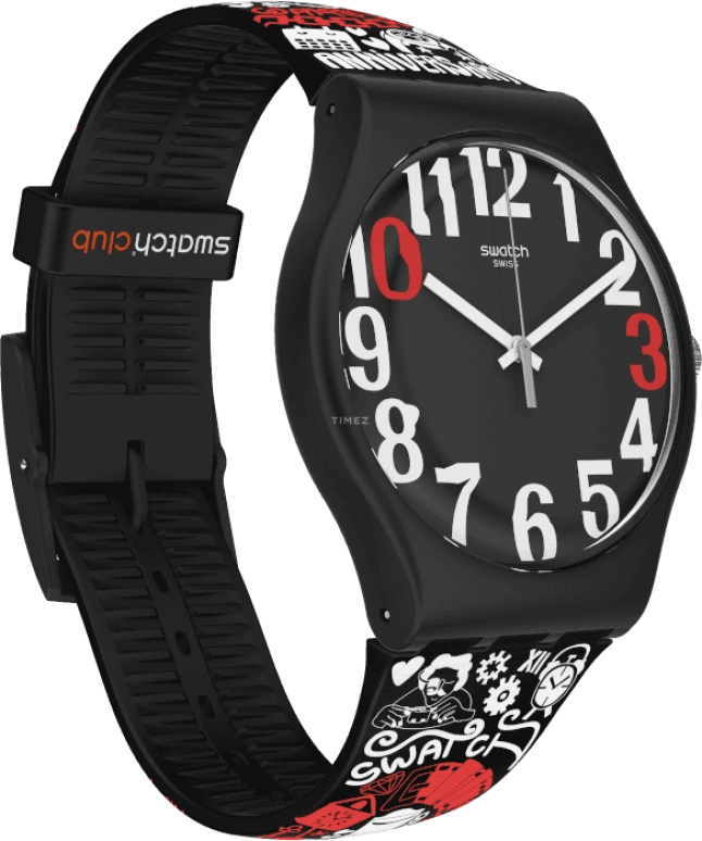 Swatch,Originals 41mm,41mm,Plastic,Black,SUOZ322
