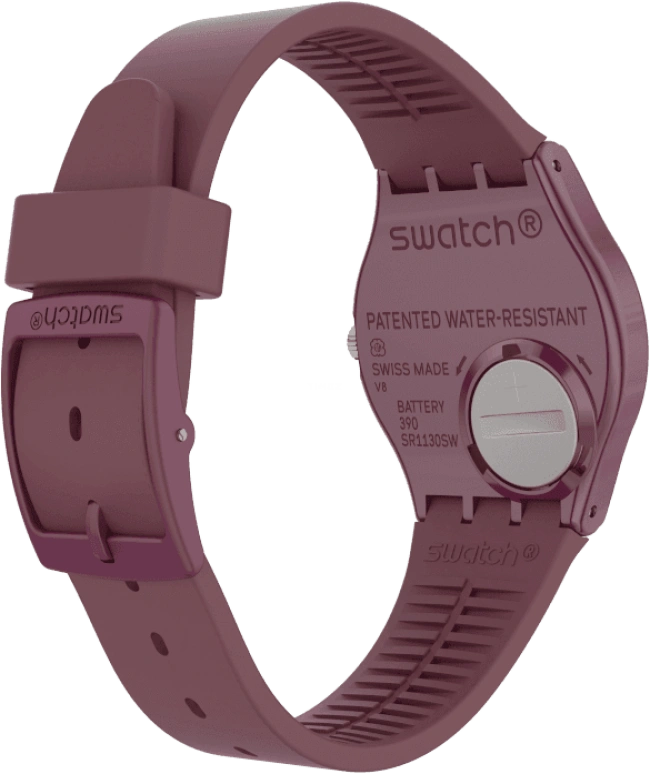 Swatch,Originals 34mm,34mm,Plastic,Purple Red,Closed,GR405