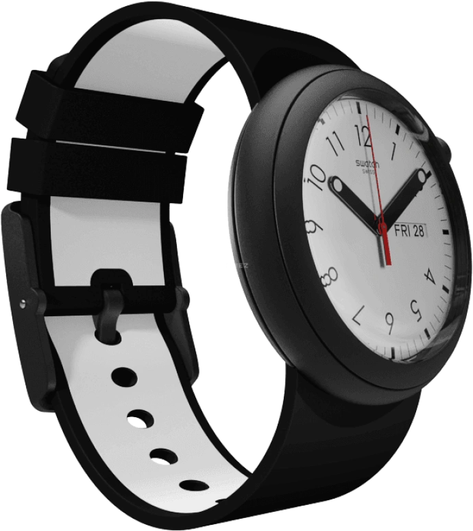 Swatch,Originals 45mm,45mm,Plastic,White,PNB700