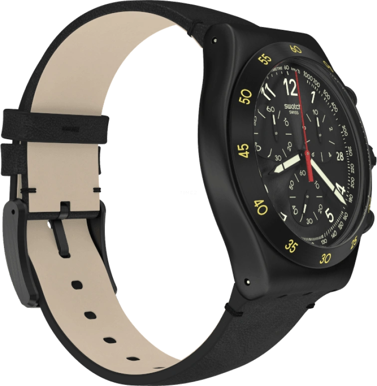 Swatch,IRONY 43x49mm,43x49mm,Black,YVB410