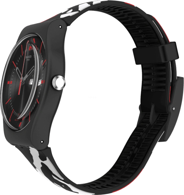 Swatch,Originals 41mm,41mm,Plastic,Black,SUOB714C